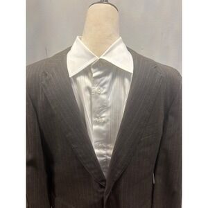 Bloomingdales Traditionalist Blazer Mens Charcoal Gray Pinstripe